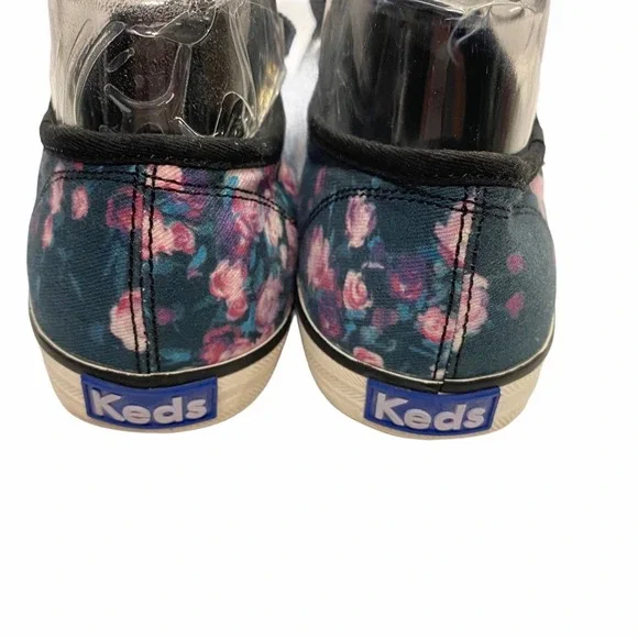 Keds Sneaker Canvas Blue With Pink Roses Floral Size 9.5 - Picture 5 of 6